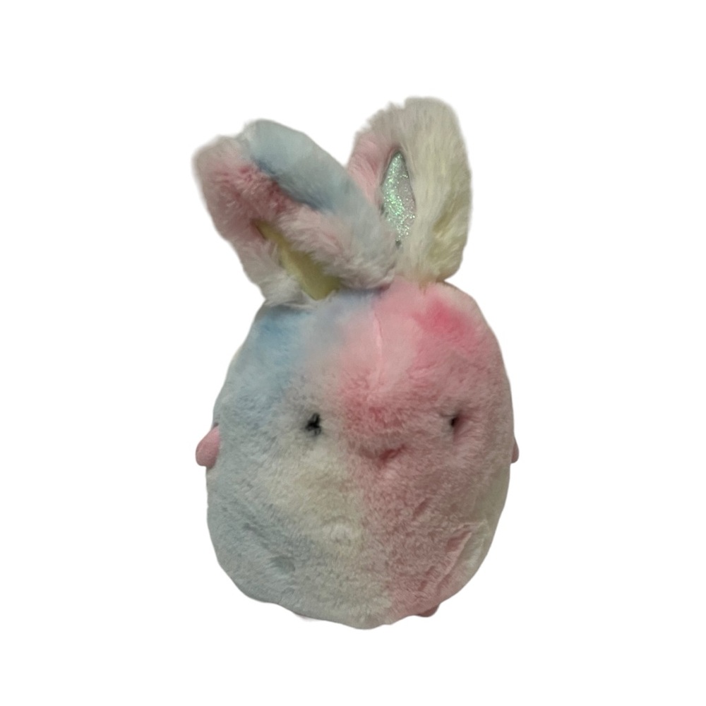 FAO Schwarz Blue Pink Tie Dye Multicolor Plush Rabbit 13" Stuffed Animal Toy